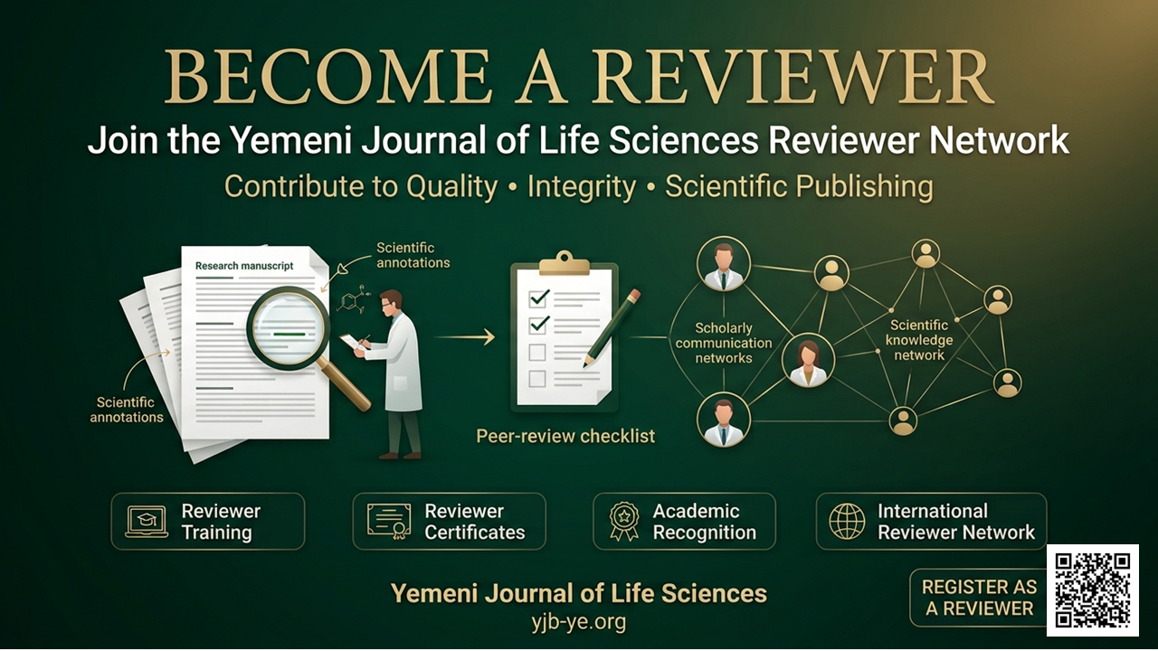 Yemeni Journal of Life Sciences Reviewer Network recruitment announcement